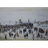 Lawrence Stephen Lowry, limited edition gouttelette, 'Ferry Boats', one of 75, blindstamped with