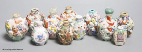 A collection of Chinese famille rose snuff bottles