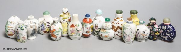 A collection of Chinese porcelain snuff bottles