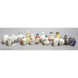 A collection of Chinese porcelain snuff bottles