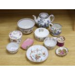 A small collection of English and Continental ceramics, including two 18th century tea bowlswith