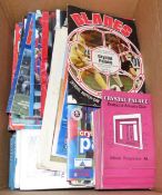 A box of football programmes