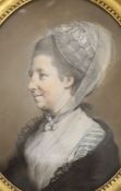 19th century English School, pastel on paper, Portrait of a lady, 23 x 19cmProvenance: Maureen