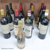 Twelve bottles of mixed wines including two bottles of Chateau La Villoitee and half bottle