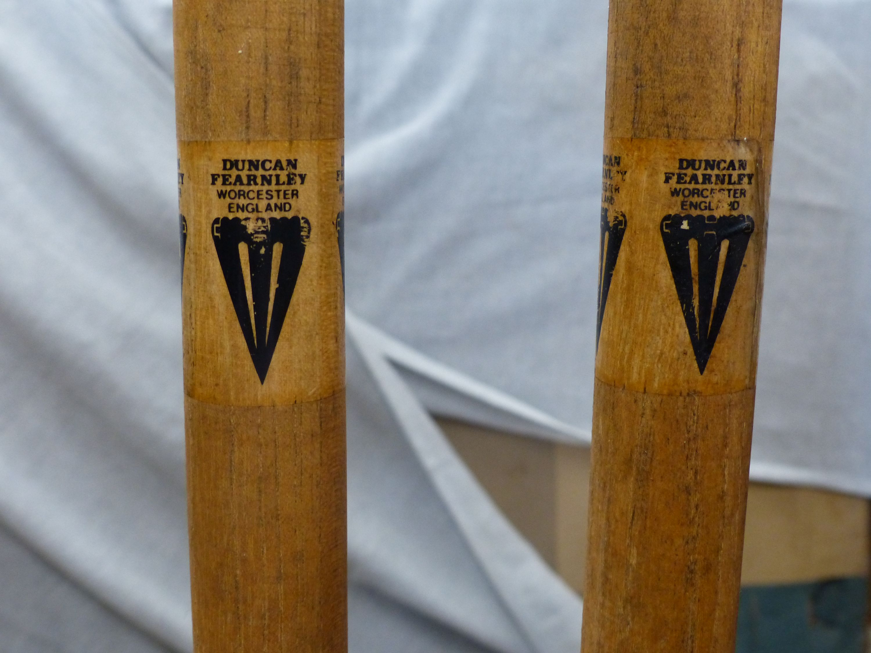 A vintage sled, a set of practise cricket stumps on sprung cast iron base - Image 3 of 3