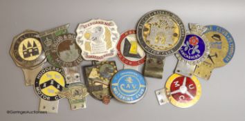 Various British Region Motor Club car badges