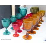 A quantity of Casa pupo coloured glass