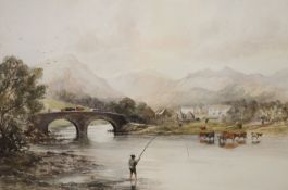 William Henry Dyer (fl.1890-1930), watercolour, Skelwith Bridge, Cumberland, signed and dated 1905,