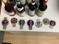 Seven various enamelled car badges