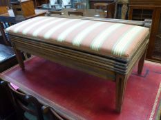 A mahogany trouser press-cum-bench seat, circa 1900height 45cm, width 106cm, depth 54cm