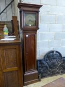 A late 18th / early 19th century oak 30 hour longcase clock, height 194cm