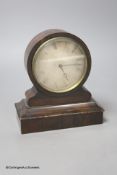 A 19th century French VAP rosewood drum case timepiece, height 17cm