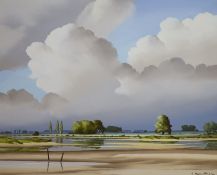 Alexander Houllier (1969-),oil on canvas, La Loire, signed, 52 x 64cm