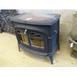 A Defiant Encore cast iron woodburning stove, width 68cm, depth 50cm, height 66cm