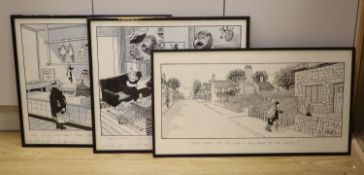JAK (Raymond Allen Jackson) (1927-1997), three original artwork cartoons, 'Nothing in the