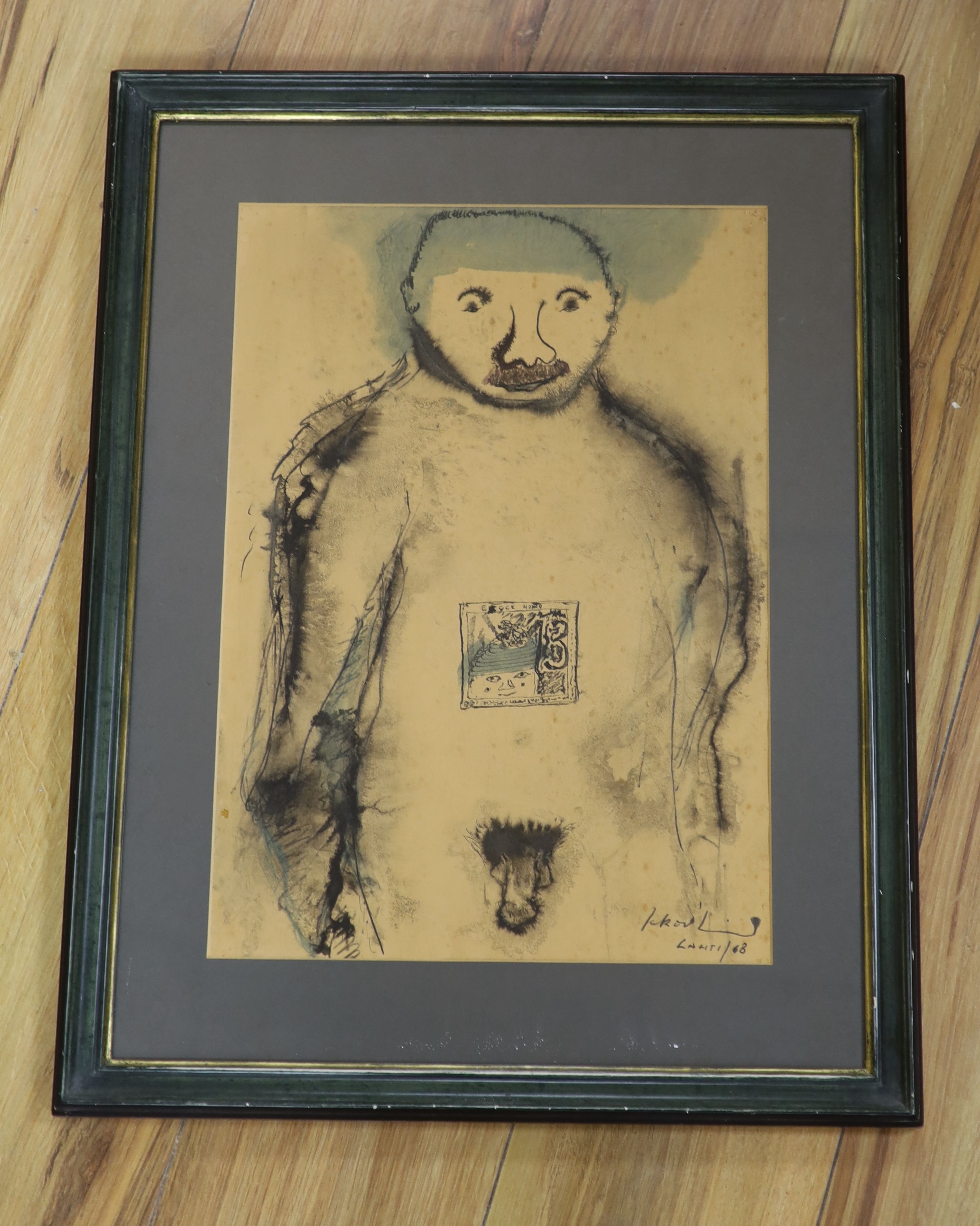 Jakov Lind (1927-2007), ink and watercolour, 'Ecce Homo', signed and dated '68, 41 x 29cm - Image 2 of 4