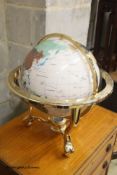 A table globe, height 46cm