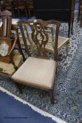A Chippendale period mahogany single chair