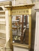 A Regency giltwood and gesso pier glass, width 67cm height 95cm
