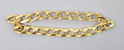 An 18ct yellow gold fancy curb-link bracelet, 34.6g