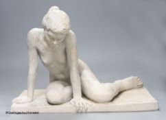 A composite figure of a seated nude, width 44cm height 32cm