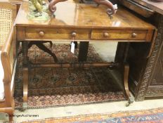 A Regency rosewood sofa table, width 98cm, depth 64cm, height 72cm