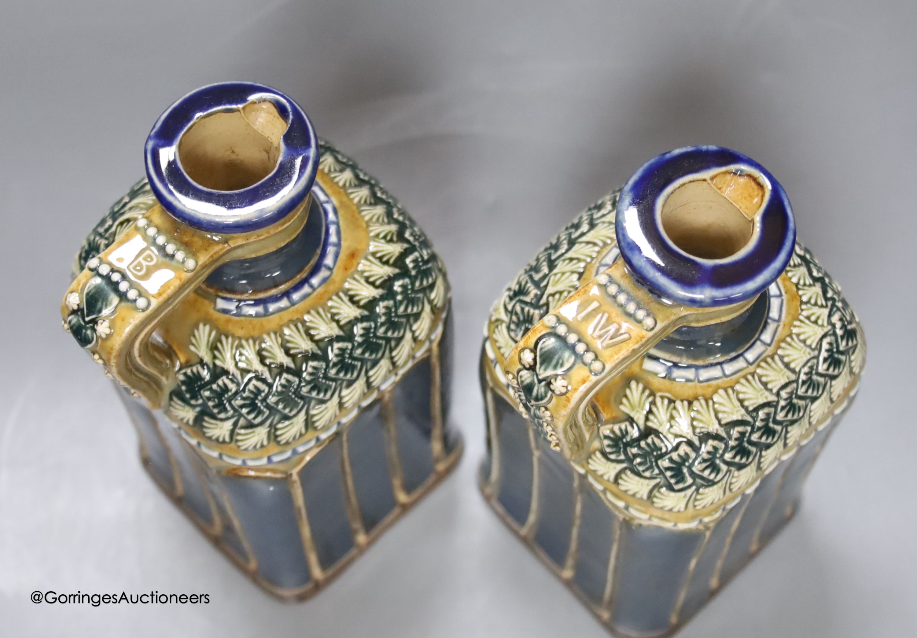 A pair of Doulton spirit decanters, 20cm high. - Image 3 of 4