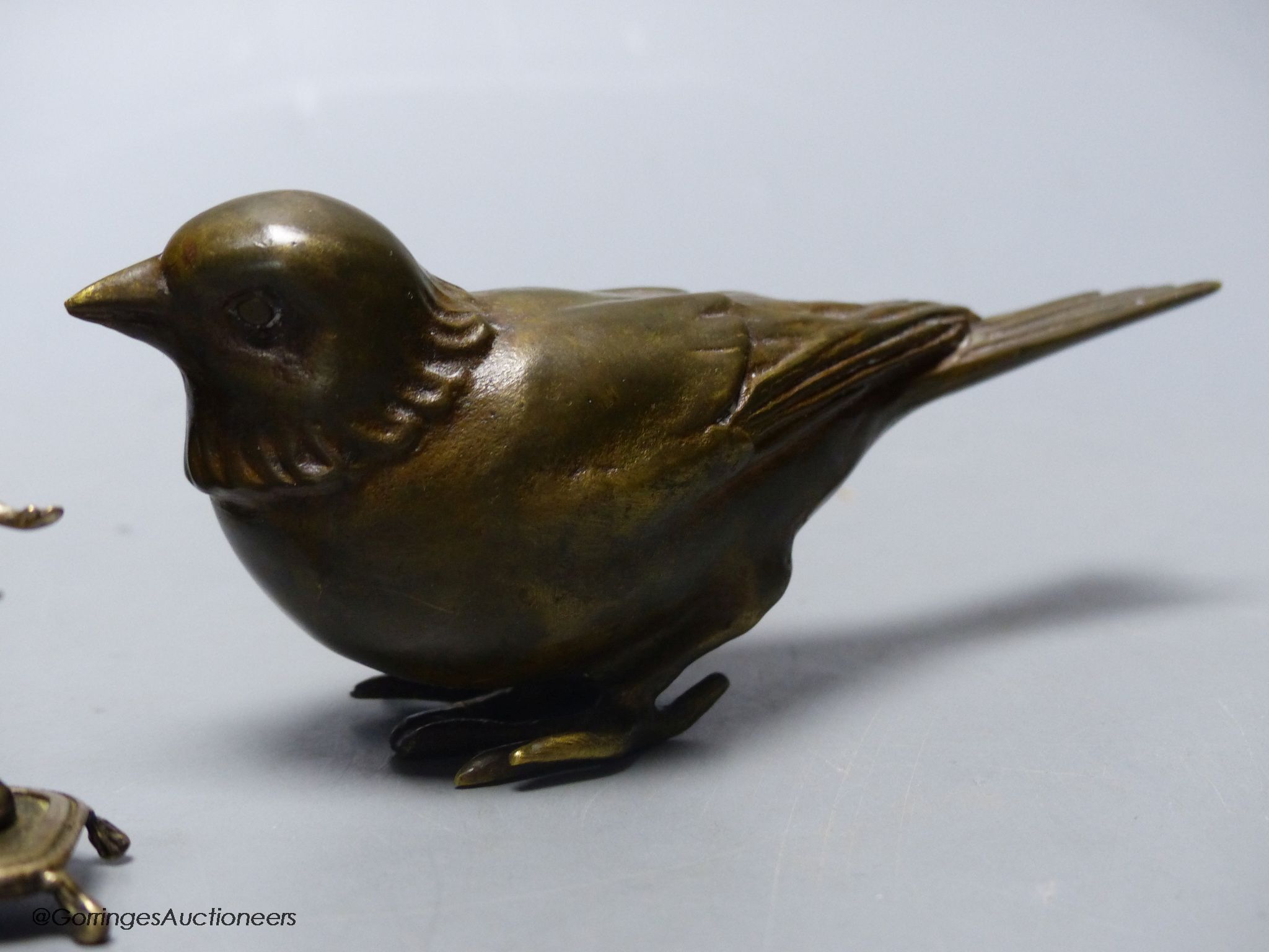 After Franz Bergmann, two cast bronze models of mice, a model of a bird, after Max le Verrier, - Image 6 of 6