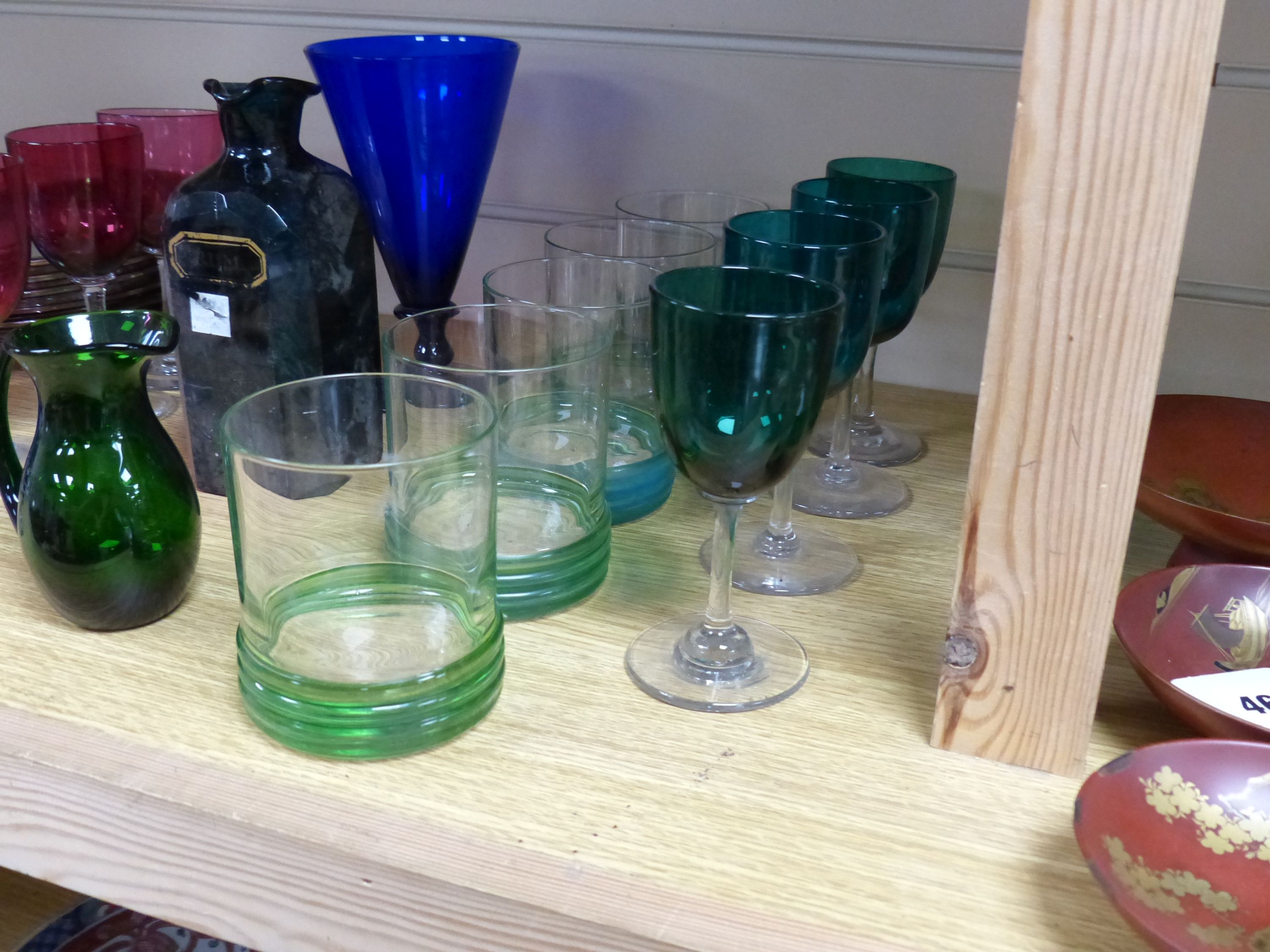 A quantity of mixed coloured glass and paper weights - Image 5 of 6