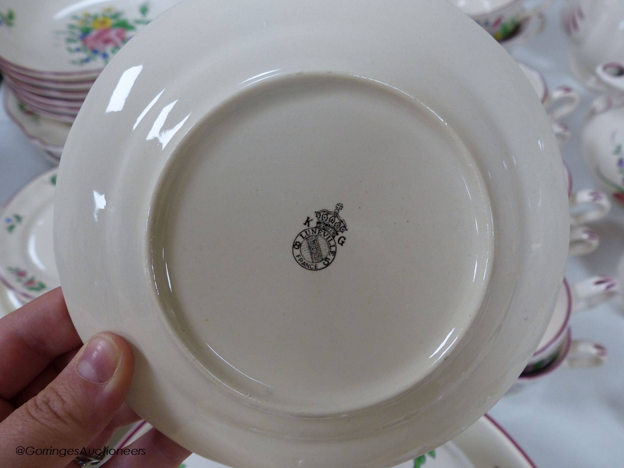 A Luneville part tea and dinner service - Image 4 of 4