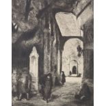 Henri Farge (1884-1970), etching, 'Aziade, La Mosque Sainte', signed, 22/50, 23.5 x 18.5cm