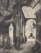 Henri Farge (1884-1970), etching, 'Aziade, La Mosque Sainte', signed, 22/50, 23.5 x 18.5cm