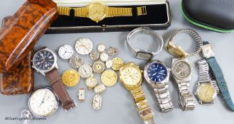 A small collection of wrist watches etc. including Longines, Certina and Rado and a small