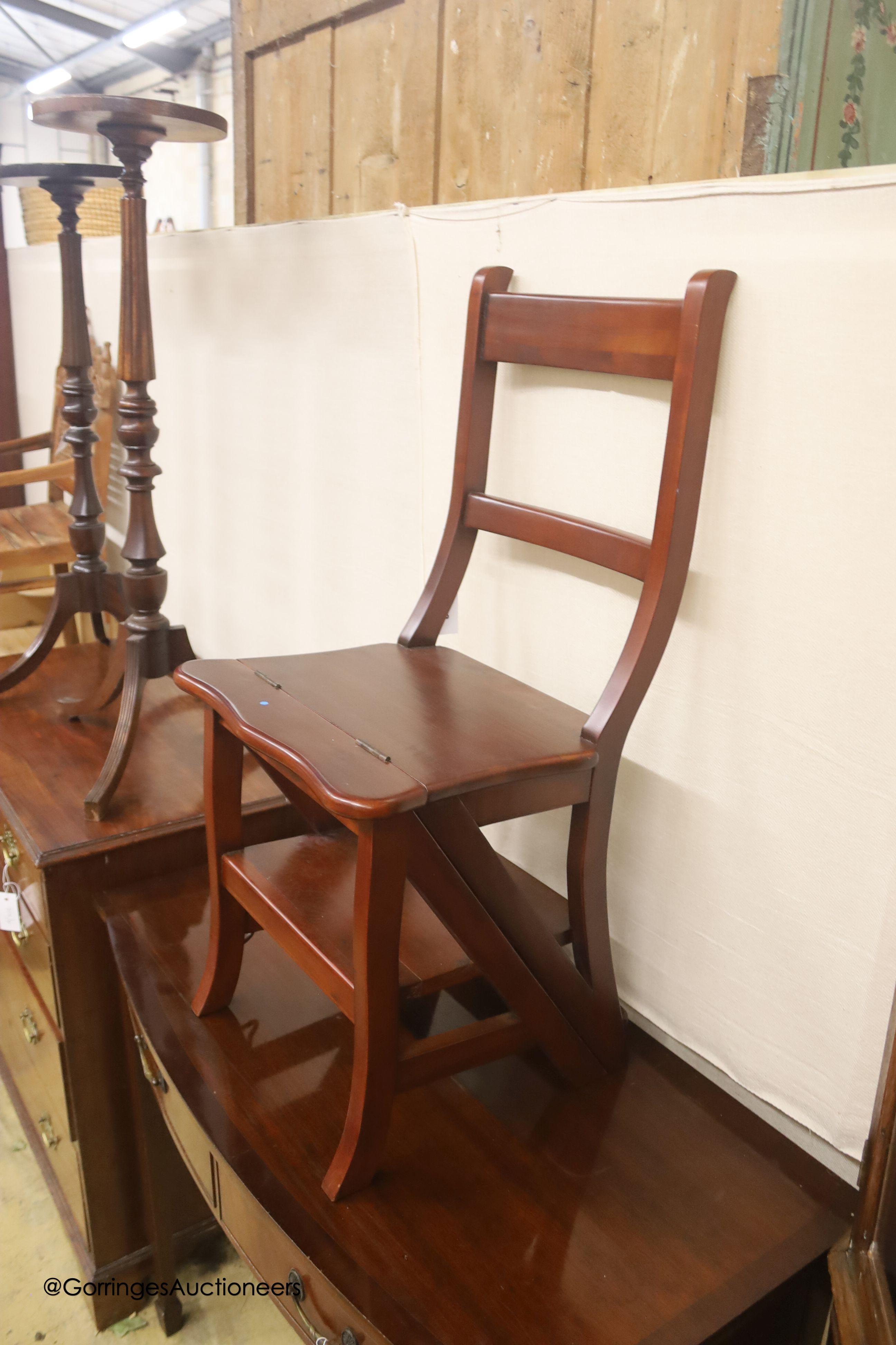 A Victorian style mahogany metamorphic library chair - Image 2 of 2