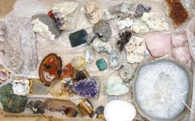 A collection of minerals and crystals