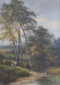 T. Kendrick (19th C.), oil on canvas, A moorland stream, signed and inscribed verso, 60 x 44cm