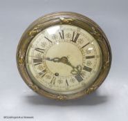 A bulkhead clock, diameter 22cm