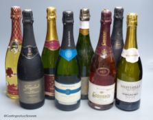 Eight bottles of sparkling wines