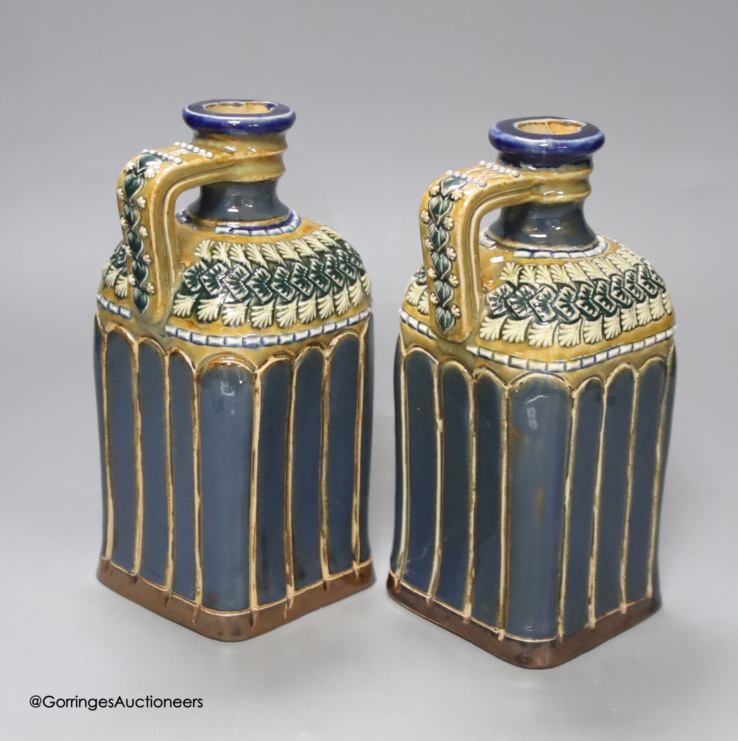 A pair of Doulton spirit decanters, 20cm high. - Image 2 of 4