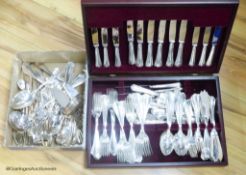 A modern part canteen of Italian Pampaloni sterling 925 cutlery,comprising twelve each of the