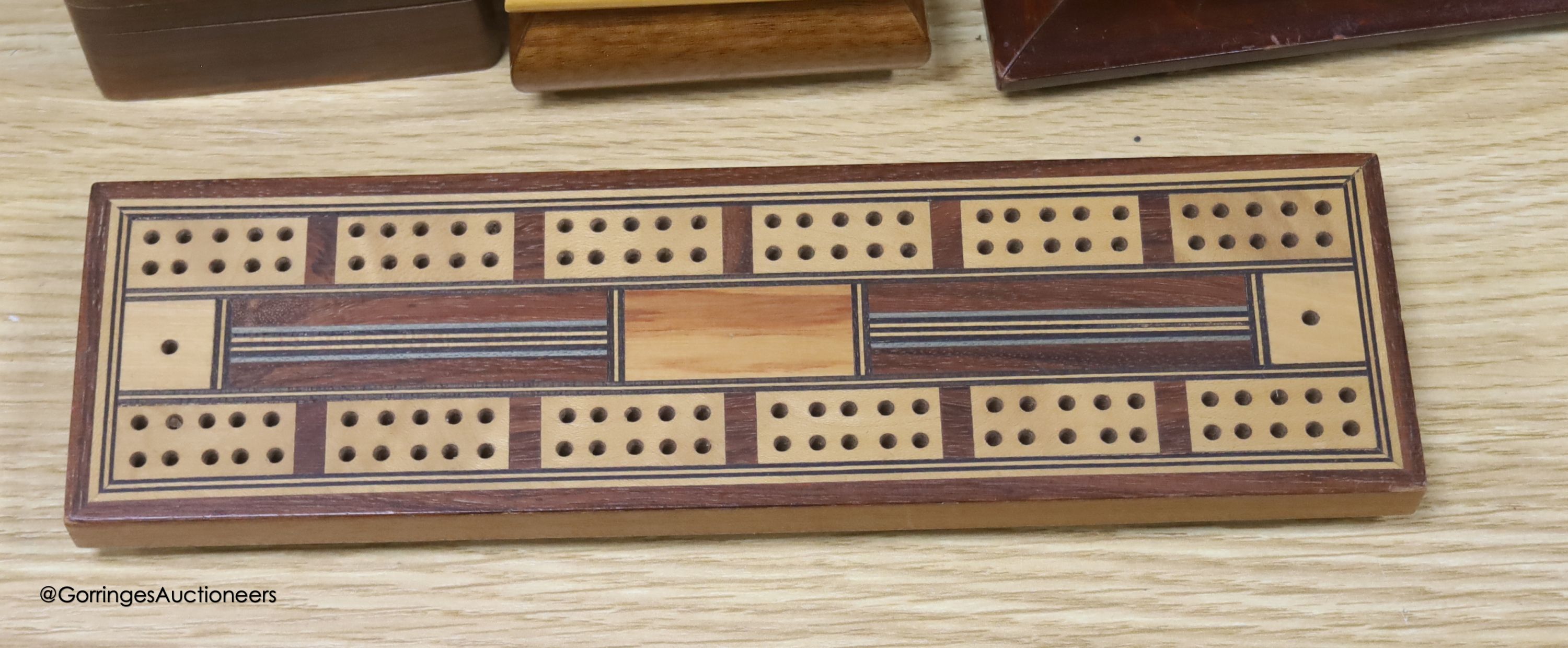 An inlaid writing slope, photo frames, boxes etc - Image 2 of 5