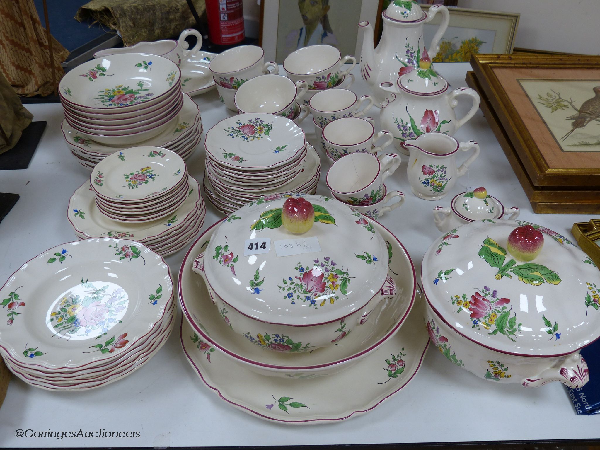 A Luneville part tea and dinner service - Image 2 of 4