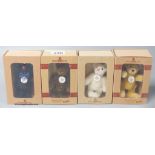 Four Steiff Club gift bears 1999-2002