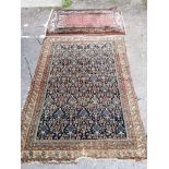 A Shirvan rug (worn) 160 x 120cm and a smaller North West Persian rug