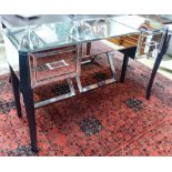 A 'Gatsby' mirrored dressing table by Laura Ashley, width 122cm, depth 41cm, height 76cm