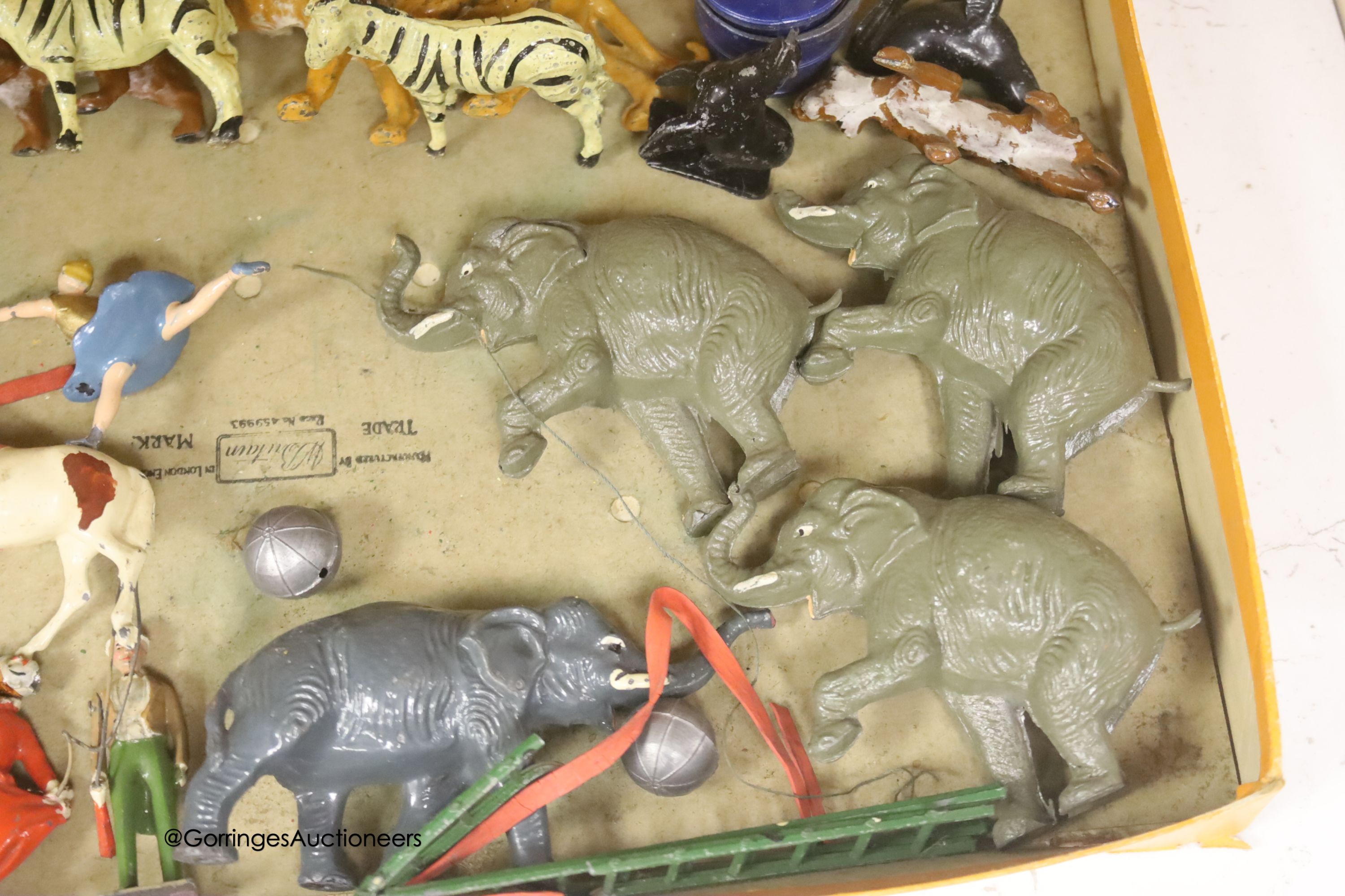 A Britain's Set 1443 Mammoth Circus, 1936-41, in original box and further related items - Image 5 of 5