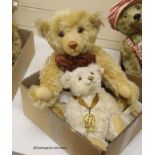 A Steiff limited edition Margarette Museum bear with limited edition Steiff Teddy blonde