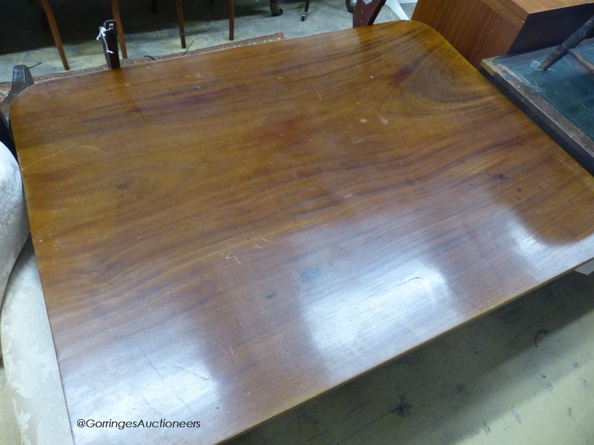 A Regency mahogany breakfast table, W-132, D-98, H-73. - Image 3 of 3