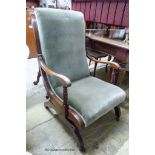 A Regency style mahogany rocking chair