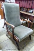 A Regency style mahogany rocking chair